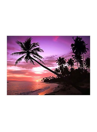 Buy Decorative Wall Poster Black/Purple/Orange 31x45cm in Egypt