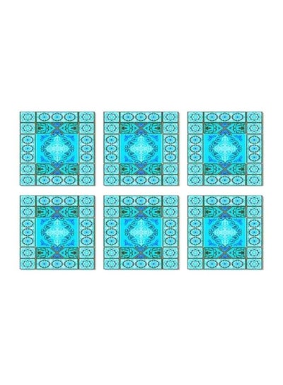 اشتري طقم قاعدة الأكواب 6 قطع Blue 7x7 سنتيمتر في مصر