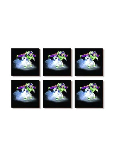 Buy 6-Piece Novelty Magnet Coaster Set Multicolour 7x7cm in Egypt