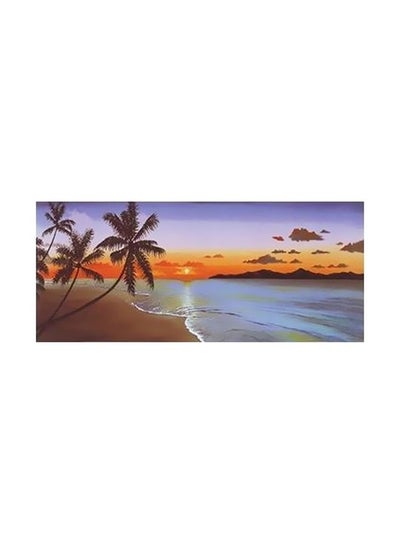 Buy Decorative Wall Poster Blue/Purple/Brown 60x20cm in Egypt