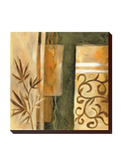 Buy Decorative Wall Painting With Frame Beige/Green/White 15x15cm in Egypt