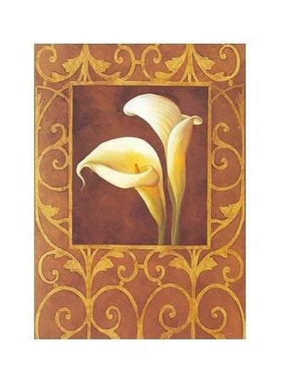 Buy Decorative Wall Poster Yellow/Brown/White 24x18cm in Egypt