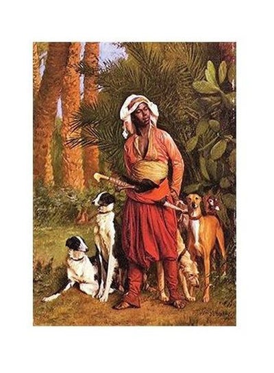 Buy Decorative Wall Poster Brown/White/Green 24x18cm in Egypt