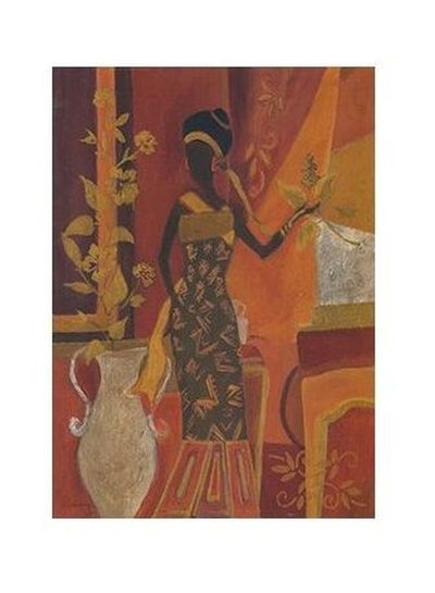 Buy Decorative Wall Poster Brown/Orange/Yellow 24 ×18cm in Egypt