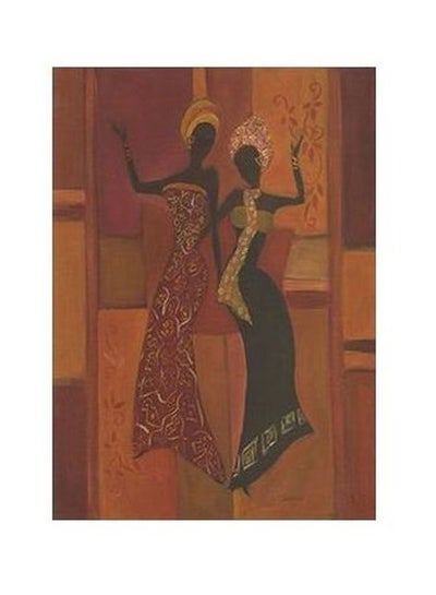 Buy Decorative Wall Poster Brown/Orange/Black 24x18cm in Egypt