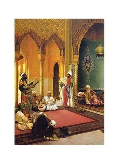 Buy Decorative Wall Poster Yellow/Beige/Red 24x18cm in Egypt