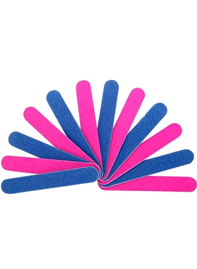 Buy 100-Piece Professional Double-Sided Nail File Set Blue/Pink in Egypt