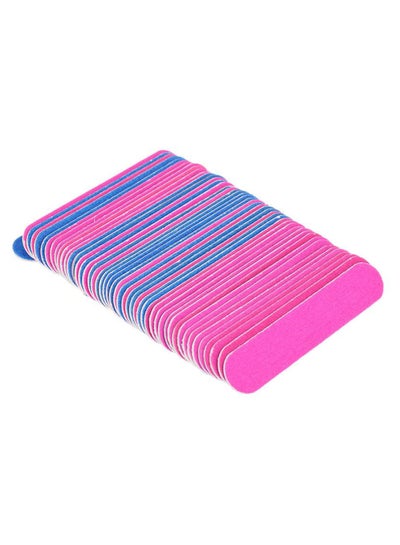 Buy 50-Piece Double-Sided Nail File Set Pink/Blue in Egypt