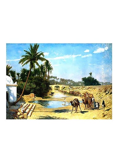 Buy Decorative Wall Poster Blue/Green/Yellow 18X24cm in Egypt