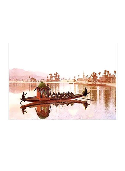 Buy Decorative Wall Poster White/Brown 31x45cm in Egypt