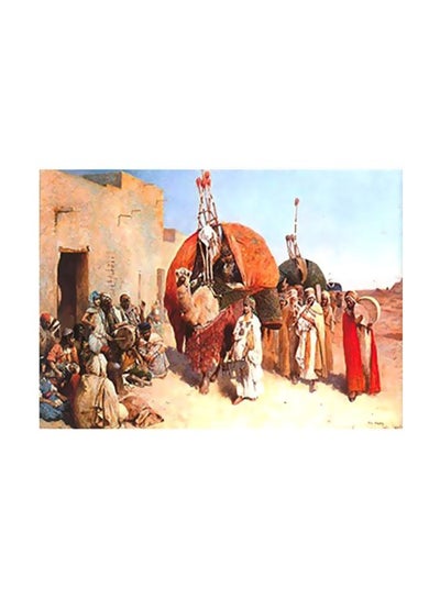 Buy Decorative Wall Posters Beige/Red/Brown 24x34cm in Egypt