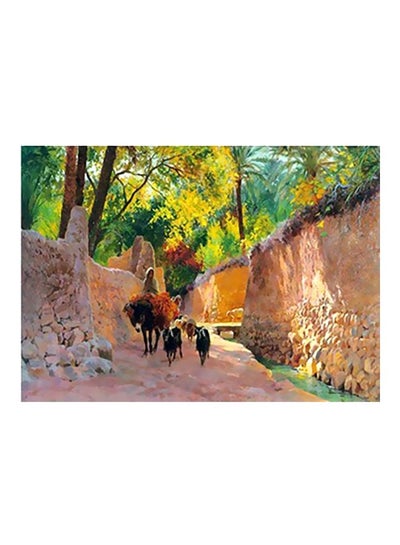 Buy Decorative Wall Poster Yellow/Green/Blue 40x60cm in Egypt