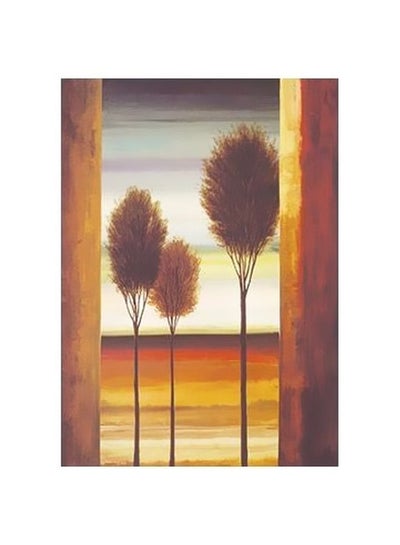 اشتري Decorative Wall Painting Brown/Grey/Yellow 24x18 centimeter في مصر