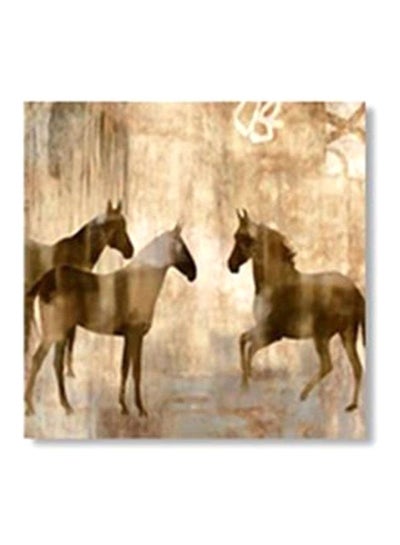 Buy Decorative Wall Poster With Frame Beige/Brown 30x30cm in Egypt