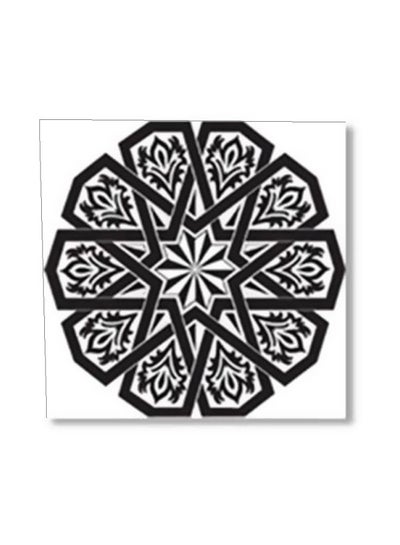 Buy Decorative Wall Art With Frame Black/White 30x30cm in Egypt