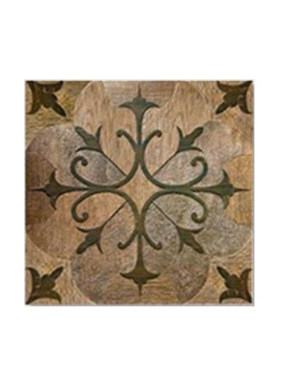 Buy Decorative Wall Painting Green/Beige/Grey 15x15cm in Egypt