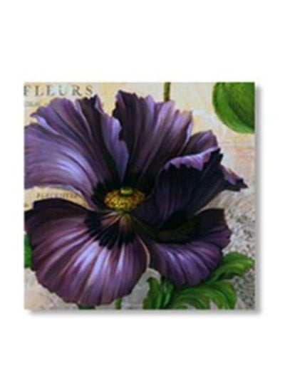 Buy Decorative Wall Painting With Frame Purple/Green/Grey 34x34cm in Egypt