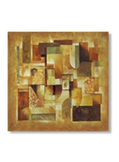 Buy Decorative Wall Painting Yellow/Brown/Green 15x15cm in Egypt