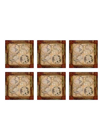 اشتري 6-Piece Tea Coaster Set Multicolour 9x9 سنتيمتر في مصر