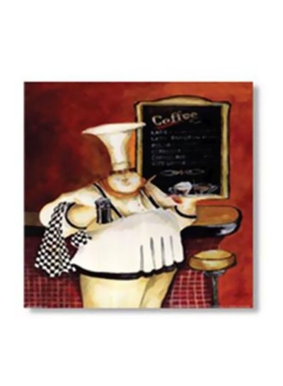 Buy Printed Tea Coaster White/Black/Brown 34x34cm in Egypt