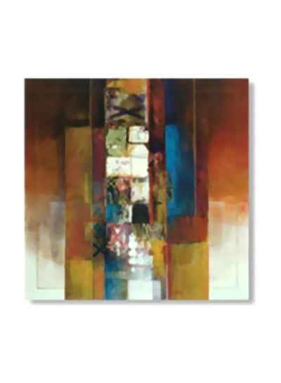 Buy Decorative Abstract Wall Painting With Frame Multicolour 34x34cm in Egypt