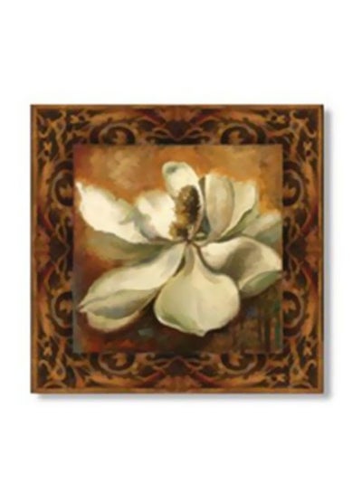 Buy Decorative Tea Coaster Brown/White 34x34cm in Egypt