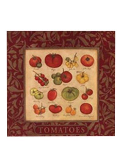 Buy Decorative Printed Coaster Maroon/Brown/Beige 24x24cm in Egypt