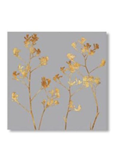 Buy Decorative Wall Art With Frame Grey/Gold 30x30cm in Egypt