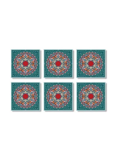 Buy 6-Piece Coaster Set Multicolour 9x9cm in Egypt