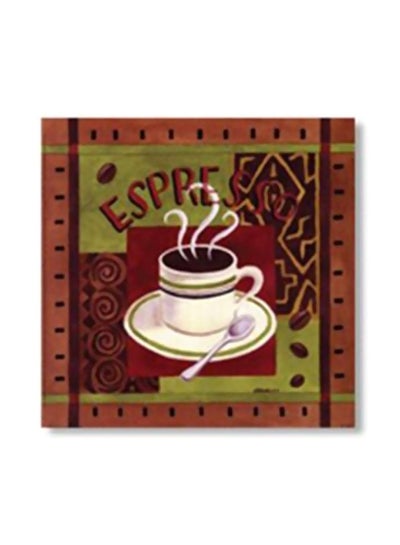 Buy Decorative Tea Coaster Green/Brown/Red 34x34cm in Egypt