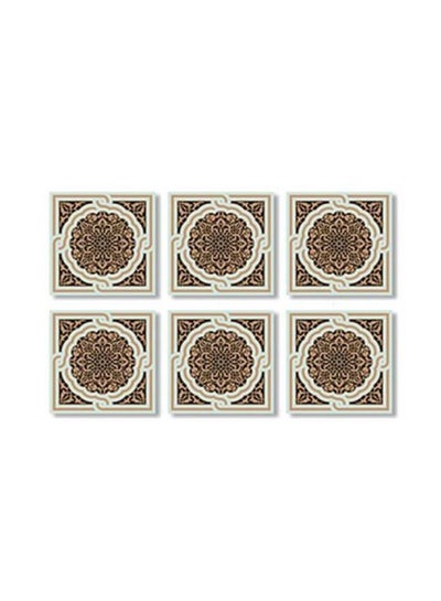 Buy 6-Piece Coaster Set Multicolour 9x9cm in Egypt