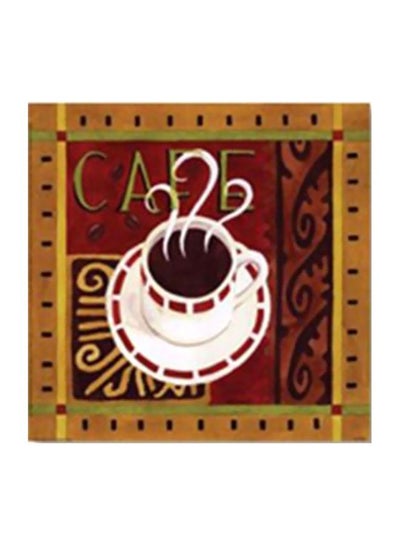Buy Decorative Tea Coaster Brown/Red/White 34x34cm in Egypt