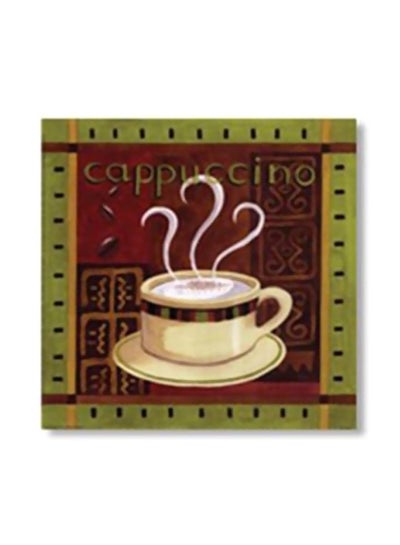 Buy Decorative Tea Coaster Brown/Green/White 15x15cm in Egypt