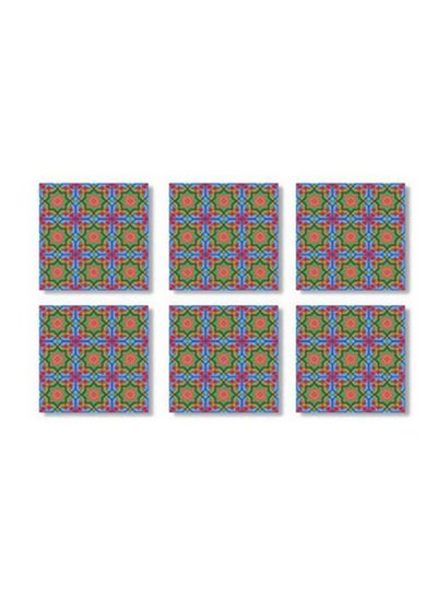 اشتري طقم قاعدة الأكواب 6 قطع Multicolour 9x9 سنتيمتر في مصر