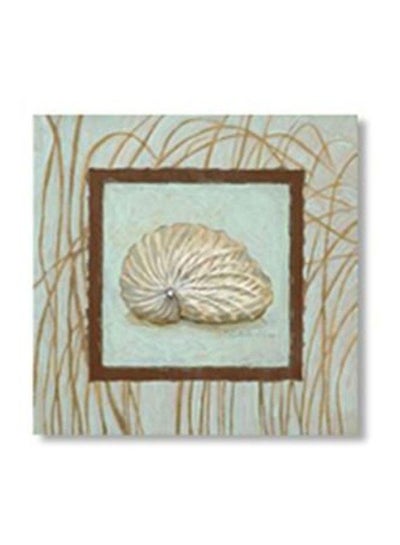 Buy Decorative Wall Art With Frame Beige/White/Brown 24x24cm in Egypt