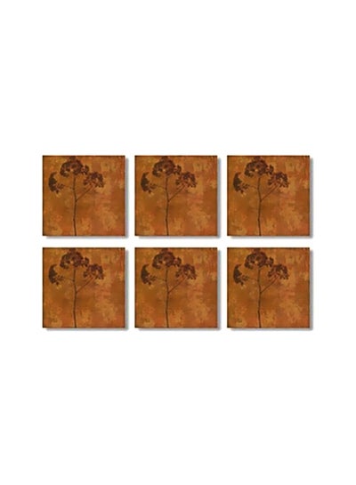 Buy 6-Piece Coaster Set Multicolour 9x9cm in Egypt