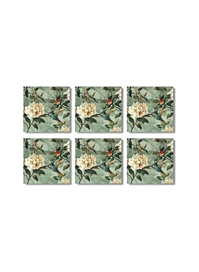 Buy 6-Piece Coaster Set Multicolour 9x9cm in Egypt