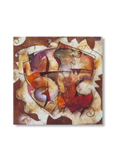 Buy Decorative Wall Art With Frame Multicolour 20x20cm in Egypt