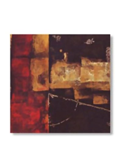 Buy Decorative Wall Painting With Frame Dark Brown/Red/Brown 30x30cm in Egypt