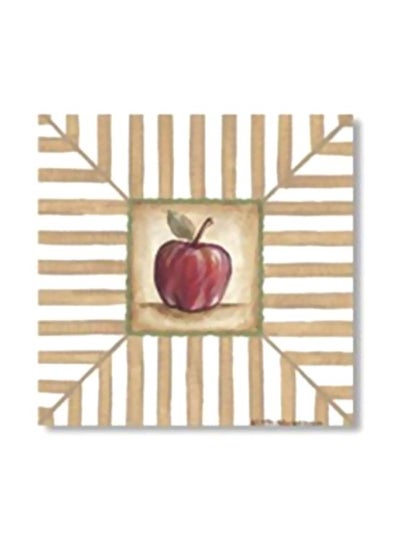 Buy Decorative Wall Poster With Frame Beige/White/Red 24x24cm in Egypt