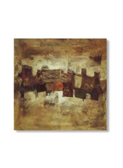 Buy Decorative Wall Poster With Frame Beige/Brown 24x24cm in Egypt