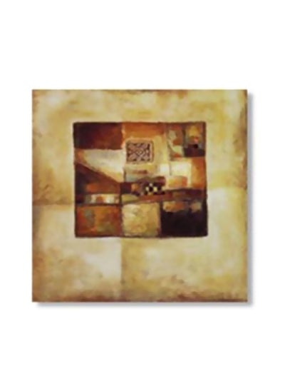 Buy Decorative Wall Poster With Frame Beige/Brown/White 20x20cm in Egypt