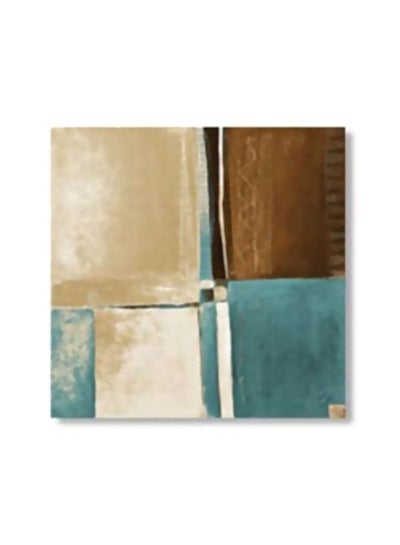 Buy Decorative Wall Poster With Frame Blue/Beige/Brown 20x20cm in Egypt