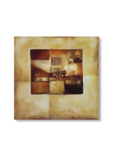 Buy Decorative Wall Poster With Frame Beige/Brown 24x24cm in Egypt