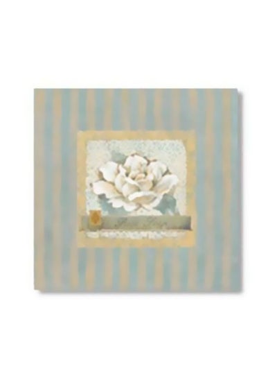 Buy Decorative Wall Poster With Frame Beige/White/Blue 30x30cm in Egypt