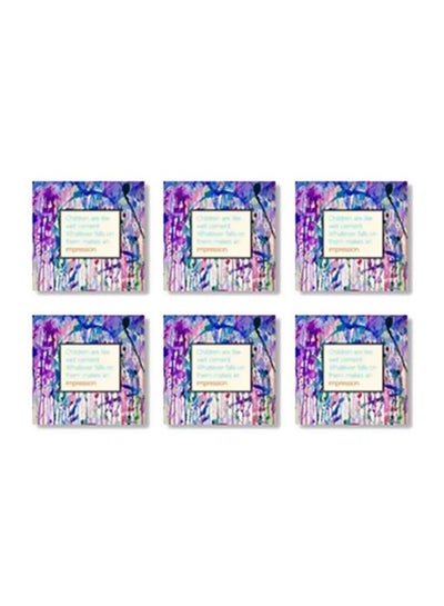 اشتري 6-Piece Tea Coaster Set Multicolour 9x9 سنتيمتر في مصر