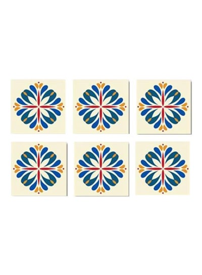 اشتري 6-Piece Decorative Coaster Multicolour 9x9 سنتيمتر في مصر