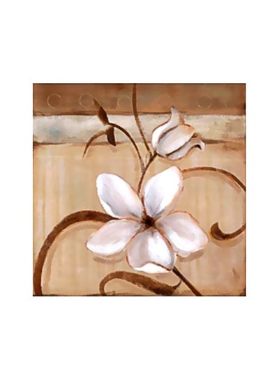 Buy Decorative Wall Painting With Frame Beige/White 15x15cm in Egypt