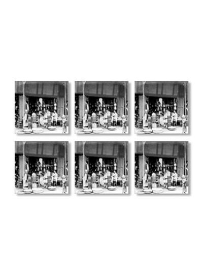 Buy 6-Piece Coaster Set Multicolour 9x9cm in Egypt