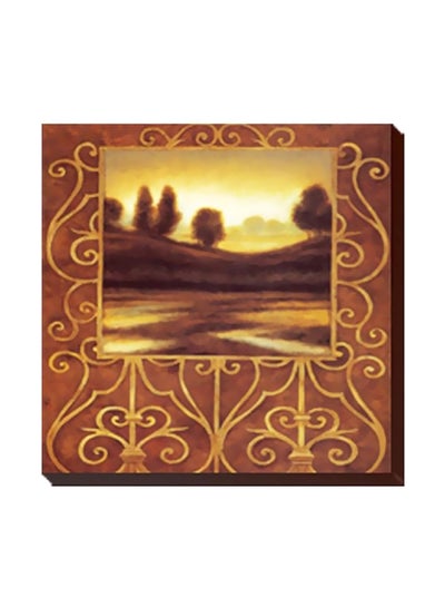 Buy Decorative Wall Painting With Frame Brown/Yellow 24x24cm in Egypt